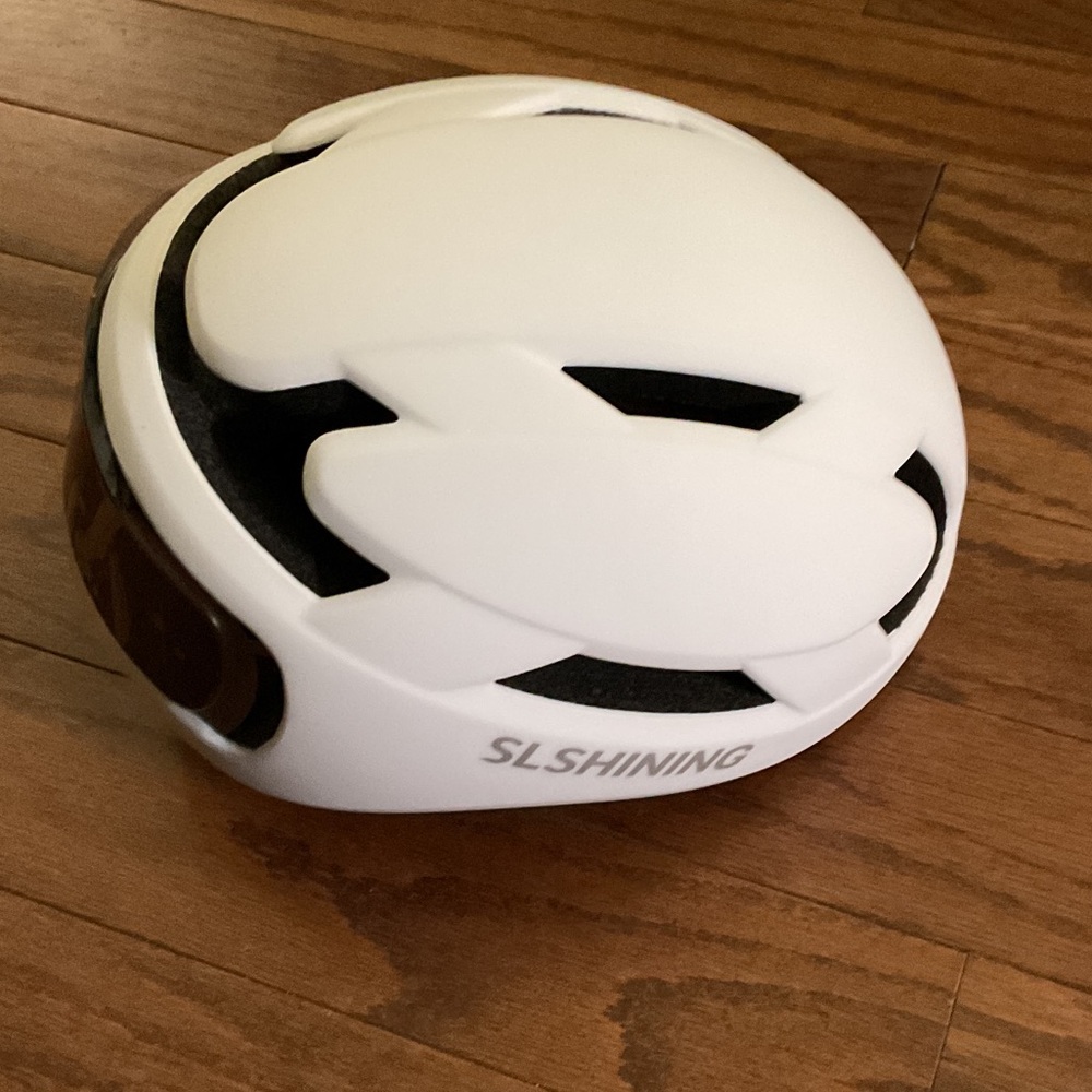 White SL SHINING Bike Helmet